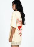 Sunset Spirit Oversized Tee Cream