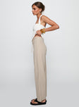 Rush Hours Tie Up Pants Beige