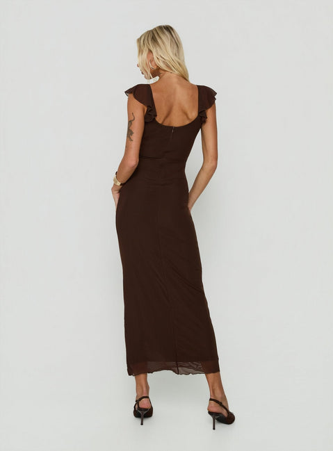 Sandberg Maxikleid Chocolate