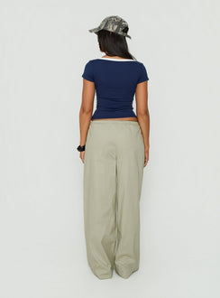 Toren Drawstring Straight Leg Pants Stone