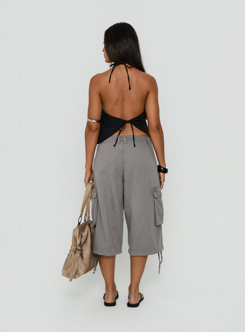 Hudsen Longline Cargo Shorts Anthrazit