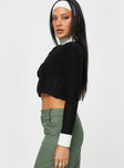 product Meggie Polo Knit Sweater Black Princess Polly  Cropped 