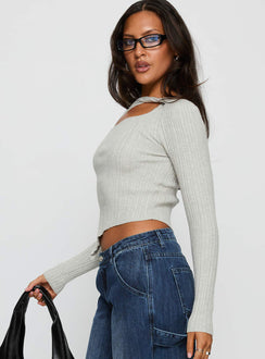 Ellara Long Sleeve Top Grey