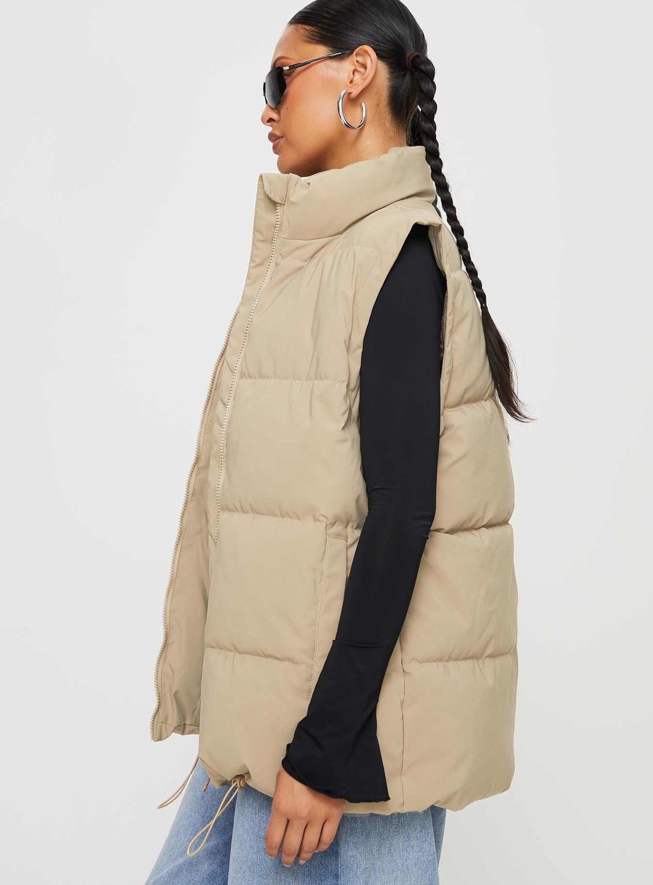 Edison Puffer Vest Beige