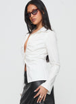 Fleiry Long Sleeve Top White