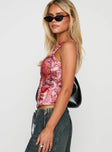 Synchro Top Pink Paisley