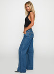 On Sunset Mid Rise Straight Leg Jeans Dark Wash