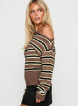 Jalira Jumper Brown Stripe