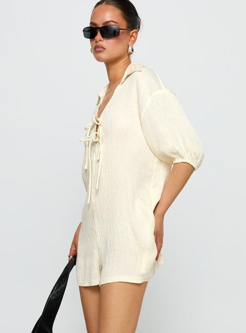 Power Move Romper Beige