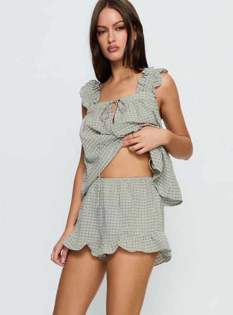 Santabelle Frill Shorts Check