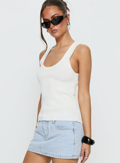 Kyrella Longline Vest Top White
