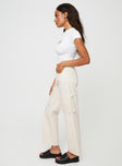 product Princess Polly High Waisted Pants  Befort Cargo Pants Beige