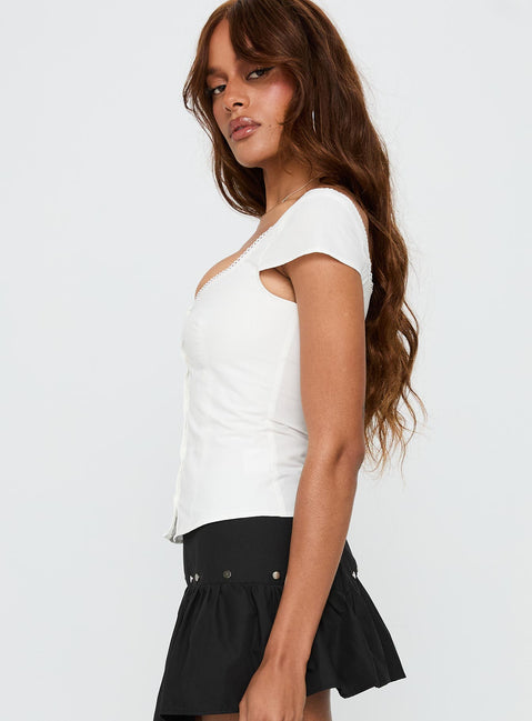 Transcendence Button Up Top White