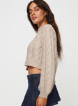 Thekla Sweater Beige Princess Polly  Cropped 