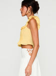 Isadoria Frill Top Yellow