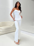 Princess Polly high-rise  Laurenita Pants White