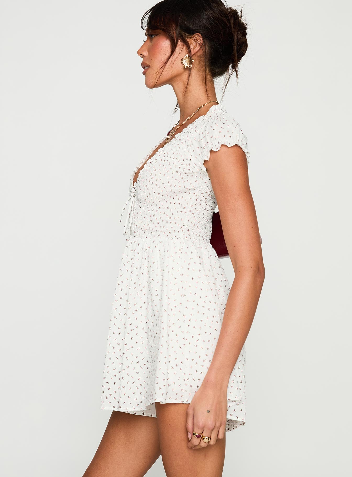 Sweet Talk Playsuit White Floral