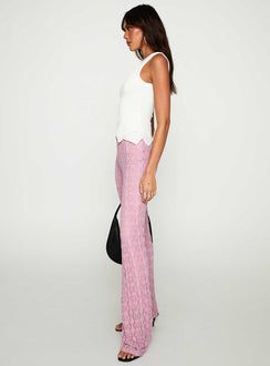 side view of model wearing Princess Polly Carnivale Pants Pink High Waisted Pants 
