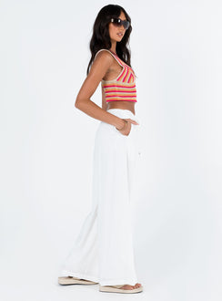 product Princess Polly High Waisted Pants High Waisted Pants High Waisted Pants  Ogilvie Linen Blend Pants White