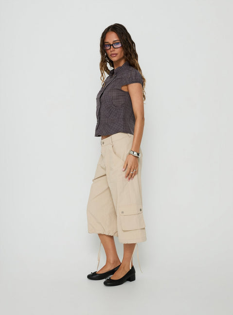 Relaxer 3/4 Cargo Trousers Beige