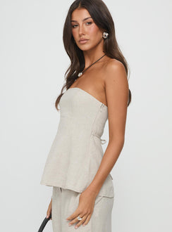 Esidora Strapless Flare Top Natural