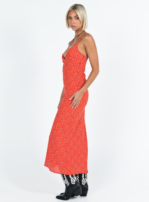 product Princess Polly Sweetheart Neckline  Alonso Maxi Dress Red