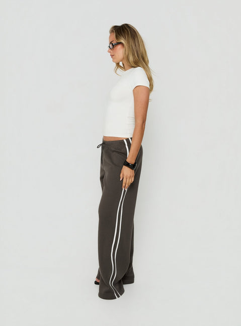 Kennah Wide Leg Sweat Pants Iron Grey