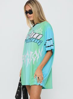 Turbo Champion Moto Jersey Top Blue / Green