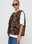 Samual Quilted Vest Leopard