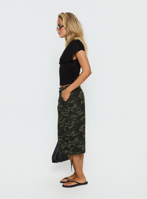 Hudsen Longline Cargo Shorts Camo