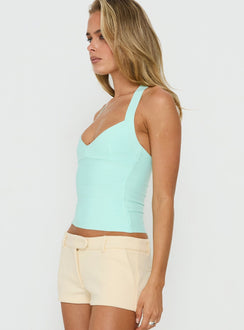 Sefina Bandage Halter Neck Top Aqua