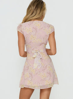 Cannelloni Mini Dress Lilac Floral
