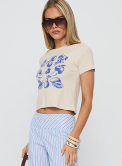 Veggie Patch Graphic Top Grey