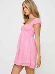 Carlita Mini Dress Pink Petite