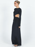 product Princess Polly Asymmetric Neckline  Heuston Backless Maxi Dress Black