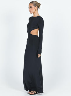 product Princess Polly Asymmetric Neckline  Heuston Backless Maxi Dress Black