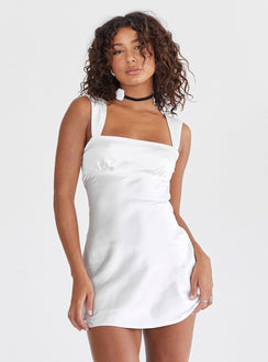 product Princess Polly Asymmetric Neckline  Tracie Mini Dress White