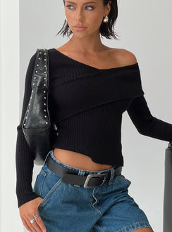 Nolia Long Sleeve Top Black