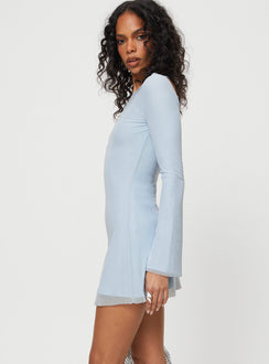 product Princess Polly Sweetheart Neckline  Lukea Long Sleeve Mini Dress Blue