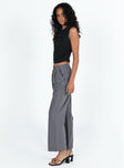 Front view of model wearing  front Princess Polly High Waisted Pants  Shaw Pants Grey