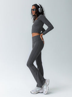 Grey long sleeve active top