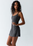 Grey active mini dress