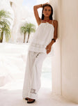 Summer Chateau Pants White