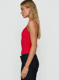 Elanah Strukturiertes Camisole-Top Rot