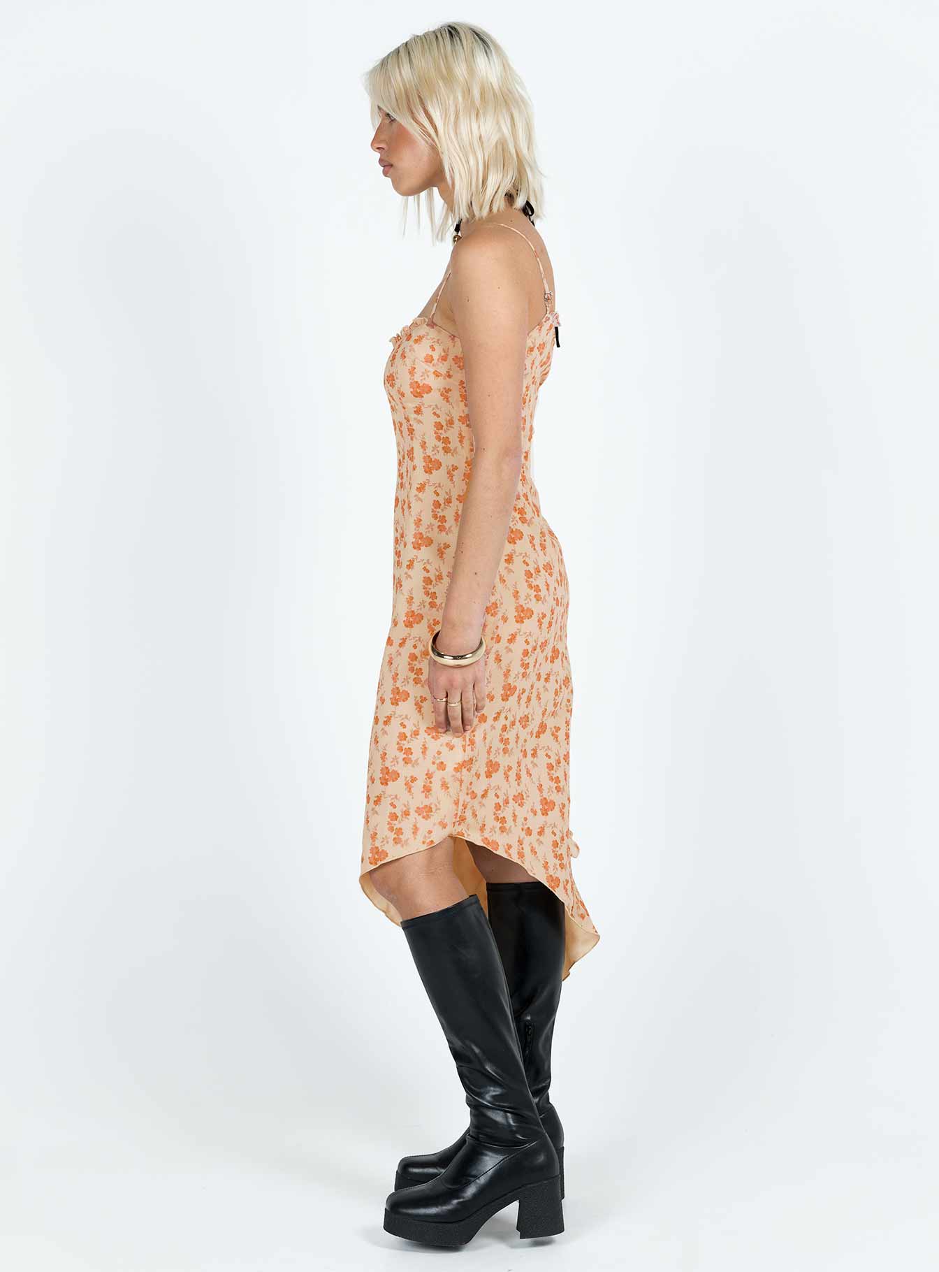 product Princess Polly Sweetheart Neckline  Ryansa Dress Peach