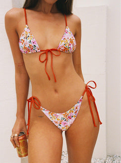 Nevaeh Triangle Bikini Top Multi Floral