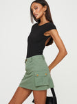 product Lydie Cargo Mini Skirt Green Princess Polly  Mini Skirts 