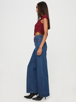 product Princess Polly High Waisted  Nicolo Jeans Mid Blue Denim