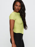 Suzu Textured Top Green