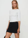 Hosier Twill Mini Skirt Black